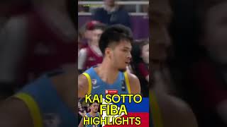 KAI SOTTO FIBA nba highlights basketball gameplay fiba viralvideo viralshorts shorts fyp [upl. by Analli]