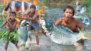 Primitive Technology  Meet Fish In The Lake Cacth And Cooking [upl. by Aneela396]