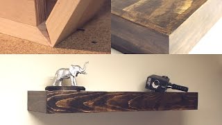 DIY Seamless Rustic Floating Shelves [upl. by Attenrad]