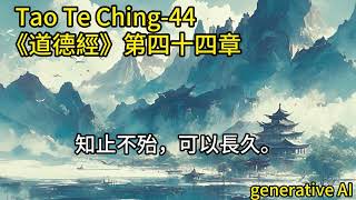 The Book of The Way  Tao Te Ching 44  Chinese  中文 [upl. by Elsy]