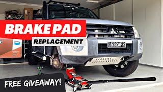 How to change Brake Pads on a Pajero  FREE BENDIX GIVEAWAY [upl. by Ybloc]