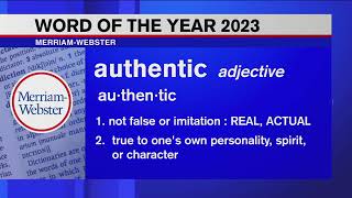 MerriamWebsters 2023 word of the year Online dictionary selects authentic [upl. by Ahseetal21]