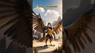 Incredible Animal Fusion  falcon  humanoid shortsvideo hybrids animals fusion [upl. by Samira14]