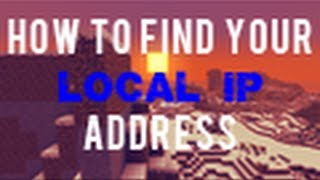 How to find your local ip address for your multiplayer minecraft server [upl. by Nierman]