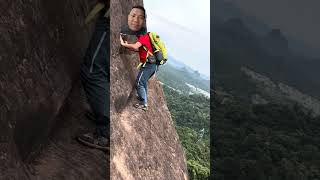 Rock climbing 😱😱😱shorts videos adventure rockclimbing [upl. by Oiliduab563]