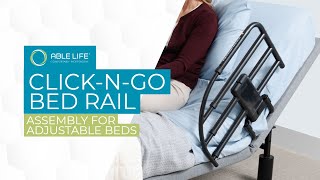 How to Assemble the Able Life ClickNGo Extendable Bed Rail on Adjustable Beds [upl. by Tailor]