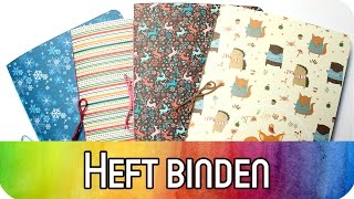 DIY Basics  Buchbinden für Anfänger Einfaches Heft binden  kreativBUNT [upl. by Adnalram]