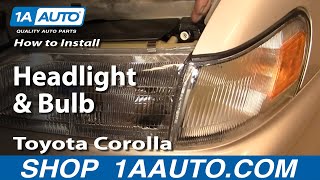 How to Replace Headlights 9397 Toyota Corolla [upl. by Greenberg419]