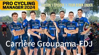 Pro Cycling Manager 2024 Carrière FDJ saison 1 épisode 1Santos Tour Down Under Etape 1 à 3 [upl. by Yellehs492]