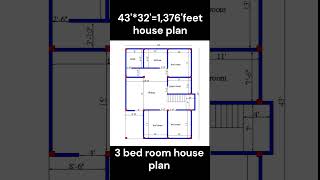 3 bed room house design plan [upl. by Beatty767]