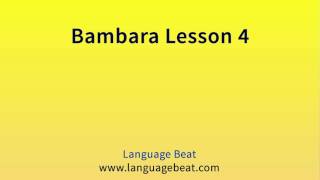 Learn Bambara  Lesson 4  Bambara Phrases for Beginners [upl. by Aniala54]