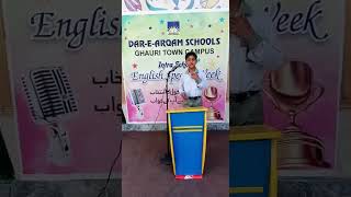 Great Talkers are little doers  Award winning speech of Umer from class 4 [upl. by Ninel]