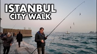 Istanbul City Walking  Galataport  Eminonu  Spice Bazaar  4K Video [upl. by Ashely]