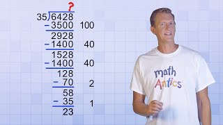 Math Antics  Division With Partial Quotients [upl. by Aeriel]