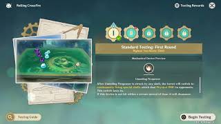 How To Play Rolling Crossfire Event Guide Challenge 1  4 High Score Genshin Impact 45 [upl. by Sucirdor]