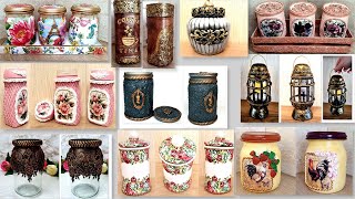 DIY  10 Best Ideas from recycled Glass jars Kitchen decor [upl. by Eelram426]