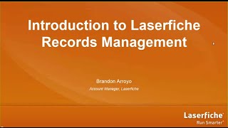 Introduction to Laserfiche Records Management [upl. by Atterual]