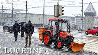 Lucerne in Winter ❄️ Finally the snow has returned 🇨🇭 Switzerland 4K [upl. by Joe100]