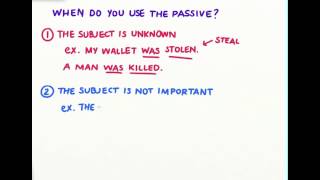 When do you use passive voice [upl. by Seerdi]