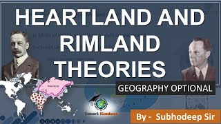 Heartland and Rimland Theories  Mackinder and Spykman  Geography Optional  UPSC  IAS [upl. by Monahon]