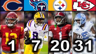 First round 2024 NFL Mock Draft 20 [upl. by Evelin]