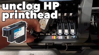 How to clean a clogged HP Designjet Printhead [upl. by Jangro630]