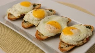 Homemade Breakfast Bruschetta Recipe  Laura Vitale  Laura in the Kitchen Episode 427 [upl. by Merrilee]