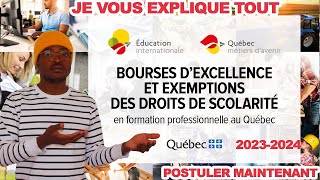 Bourses d’excellence  études professionnelles  au Québec [upl. by Maclean708]