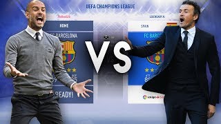 Pep Guardiolas Barcelona VS Luis Enriques Barcelona  FIFA 19 Experiment [upl. by Sulienroc535]