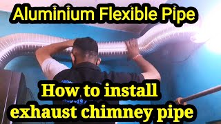 How to install Flexible Exhaust Pipe to Kutchina Kitchen Chimney [upl. by Llenwahs]