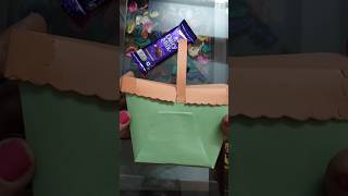 How to make paper basket 🧺 craft diy bestoutofwaste giftideas [upl. by Fraze884]