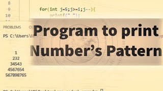 Numbers Pattern  Learn to code  c  coding  programming [upl. by Sherfield]