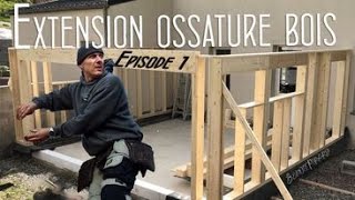 construire son Extension en ossature bois 1 [upl. by Anitsuga]