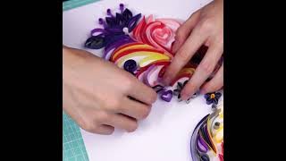 Flower Butterfly Paper Quilling Paper Filigree Painting Paper Crafts DIY  Uniquilling [upl. by Octavie]