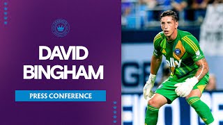 David Bingham Press Conference Charlotte FC vs Cruz Azul  Leagues Cup [upl. by Ahsinel284]