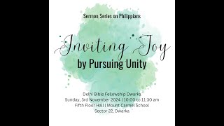 Inviting Joy By Pursuing Unity  3rd November  DBF Dwarka Sermon 2024 [upl. by Sall988]