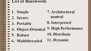 java buzzwords [upl. by Fremont]