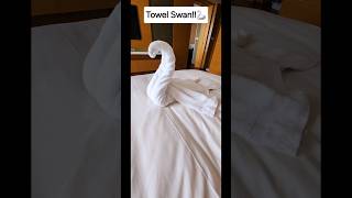 Towel Folding Art🦢🦢 shorts tutorials tutorial [upl. by Pippo480]