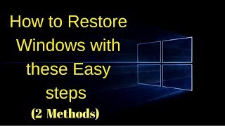 How to Restore Computer to earlier date  windows 10  Two methods [upl. by Maison959]