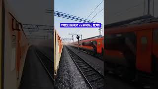 Vande Bharat express vs Normal passenger train Train  वंदे भारत एक्सप्रेस हार गयी [upl. by Xuagram]