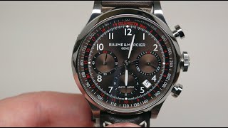 Baume and Mercier Capeland Chronograph Mens Watch Review Model 10002 [upl. by Suivatnom]