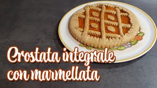 Crostata integrale con marmellata  pasta frolla integrale  senza burro [upl. by Myrtle]