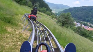 The Mountain Coaster Black Forest Germany  Sommerrodelbahn Gutach Schwarzwald  Toboggan run [upl. by Alrich]