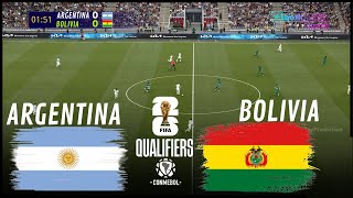 ARGENTINA vs BOLIVIA Eliminatorias Sudamericanas 2024 Partido Completo Simulación y Predicción [upl. by Laszlo]