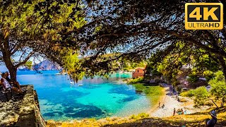 Assos beach 4K Kefalonia [upl. by Sumahs954]