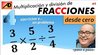 PRODUCTO y COCIENTE de FRACCIONES 3 ACADEMIADIEGO [upl. by Araiek]