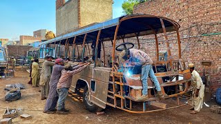 Handmade Isuzu Bus Production in Pakistan  Manufacturing of Isuzu Bus [upl. by Akenet]