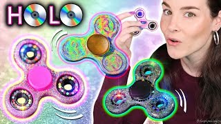 5 DIY REAL HOLO Fidget Spinners not clickbait [upl. by Colb]