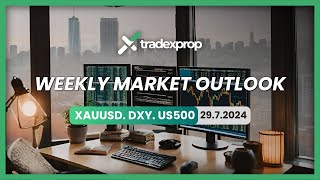 Weekly Market Outlook DXY XAUUSD US500  29072024 with TRADEXPROP [upl. by Drain]