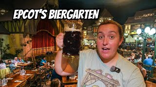 DINING AT EVERY RESTAURANT IN EPCOT’S WORLD SHOWCASE BIERGARTEN REVIEW [upl. by Audsley326]